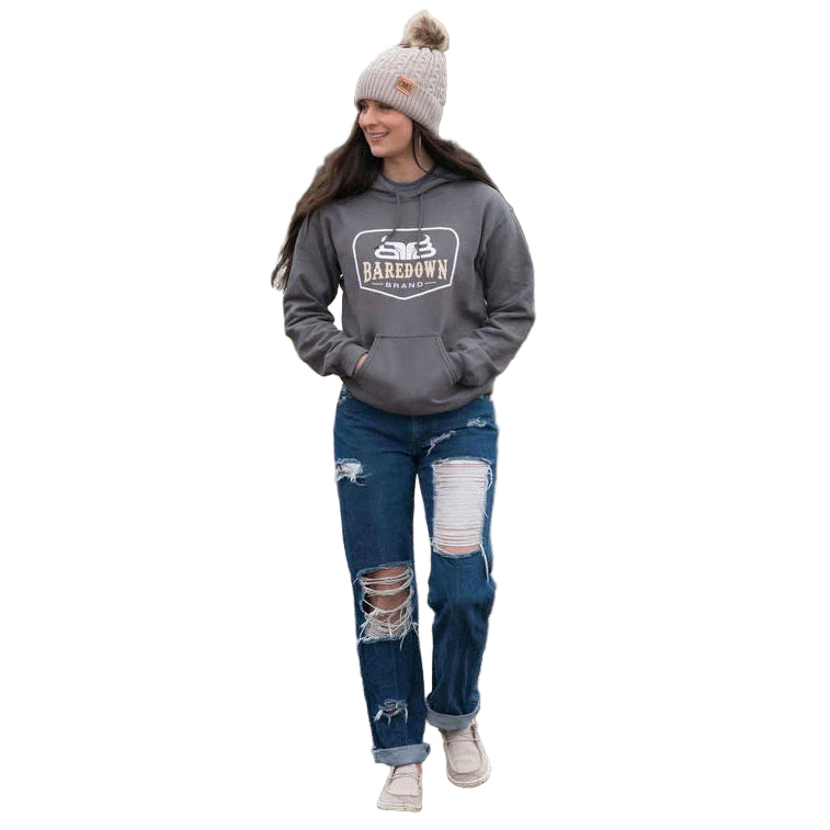 Baredown Brand Hoodie-CHARCOAL