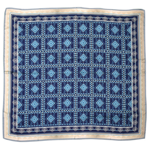 Catchfly Unisex Wild Rag Geometric Print- Blue