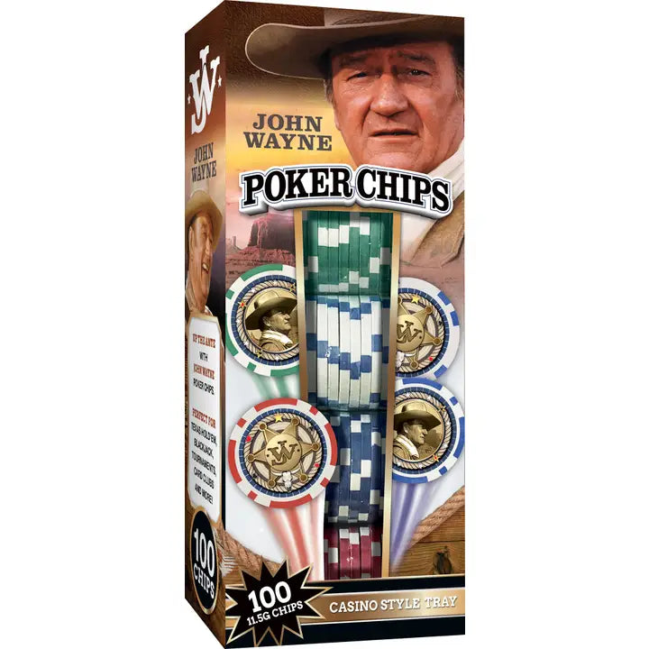 John Wayne 100 Piece Poker Chips
