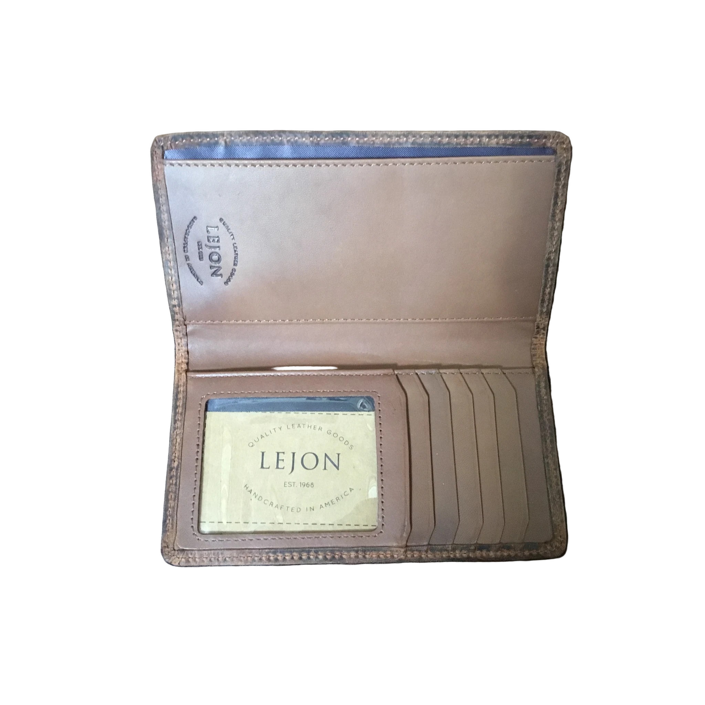 Vintage Bison Yum Checkbook - Sienna
