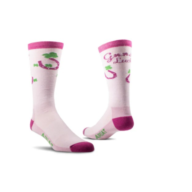 Ariat Women's Work-West Lucky Socks-Pink