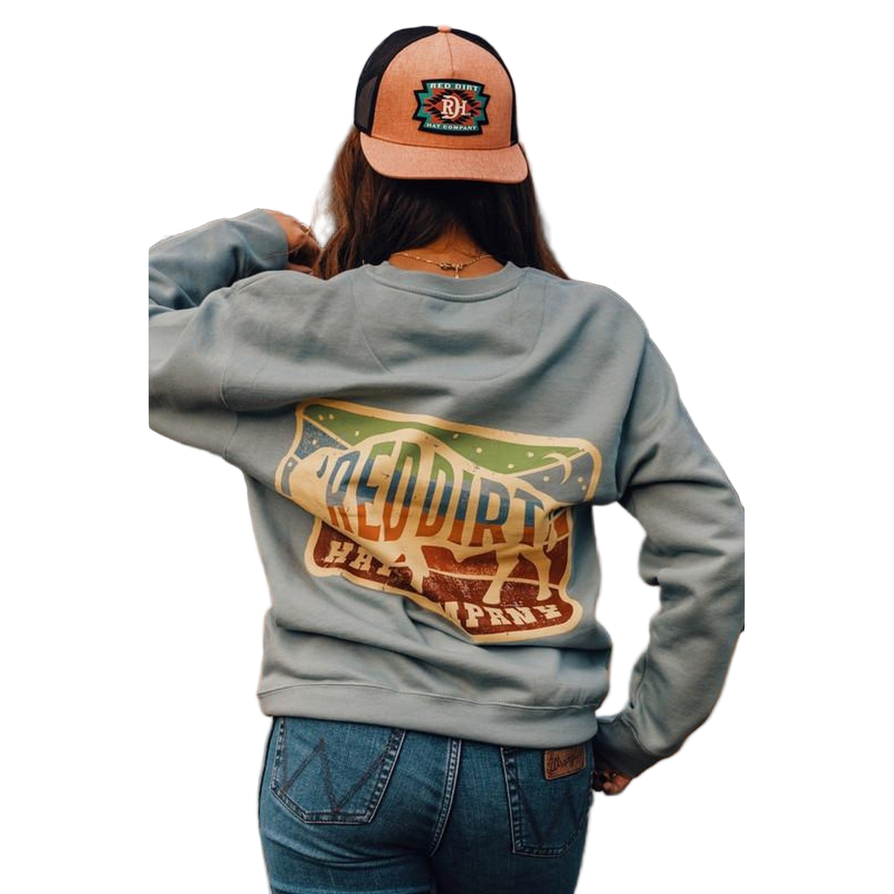 RDHC Unisex Striped Badge Sweatshirt - Blue