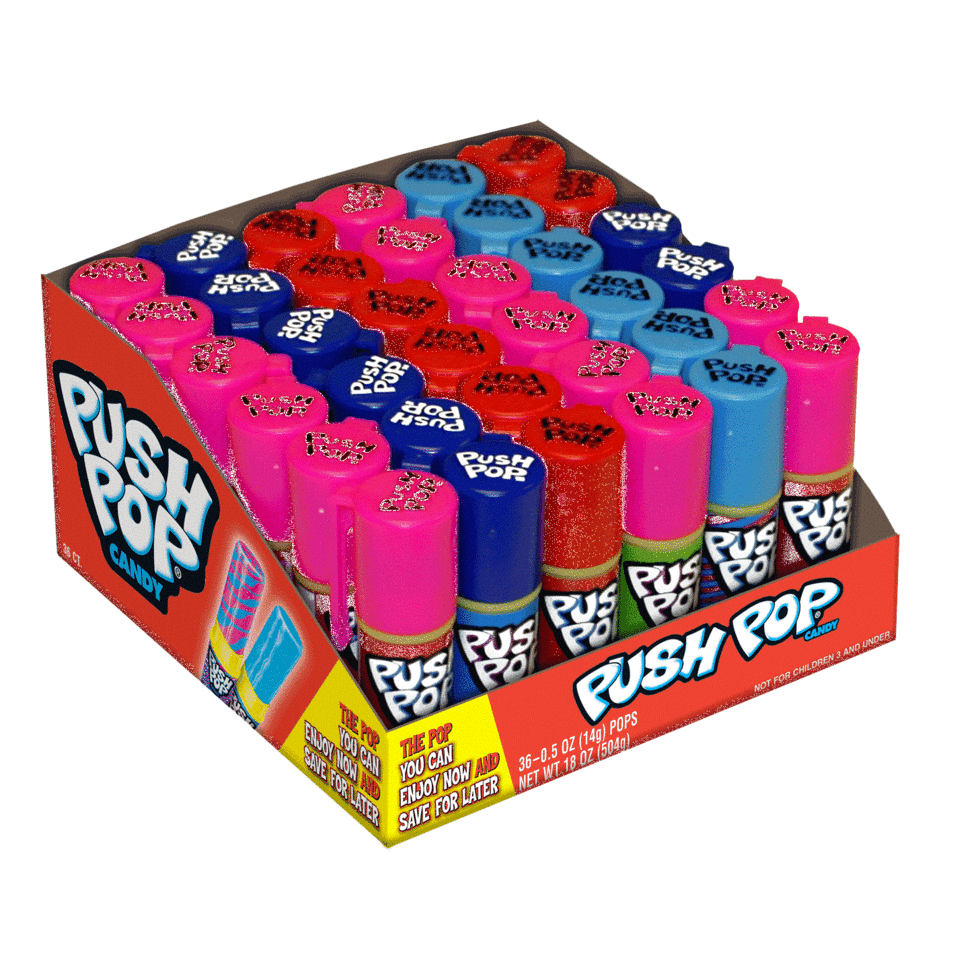 Topps - Fruit Frenzy Push Pops 14g- Assorted Flavours