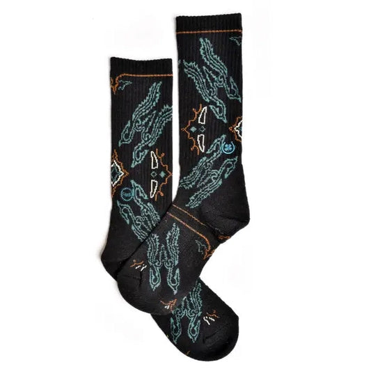 Lucky Chuck Fringe Tucumcari Black Performance Socks