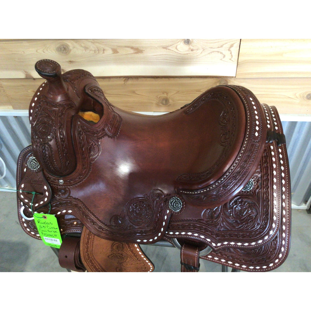 Ruelas 16.5" Custom Cow Horse Saddle