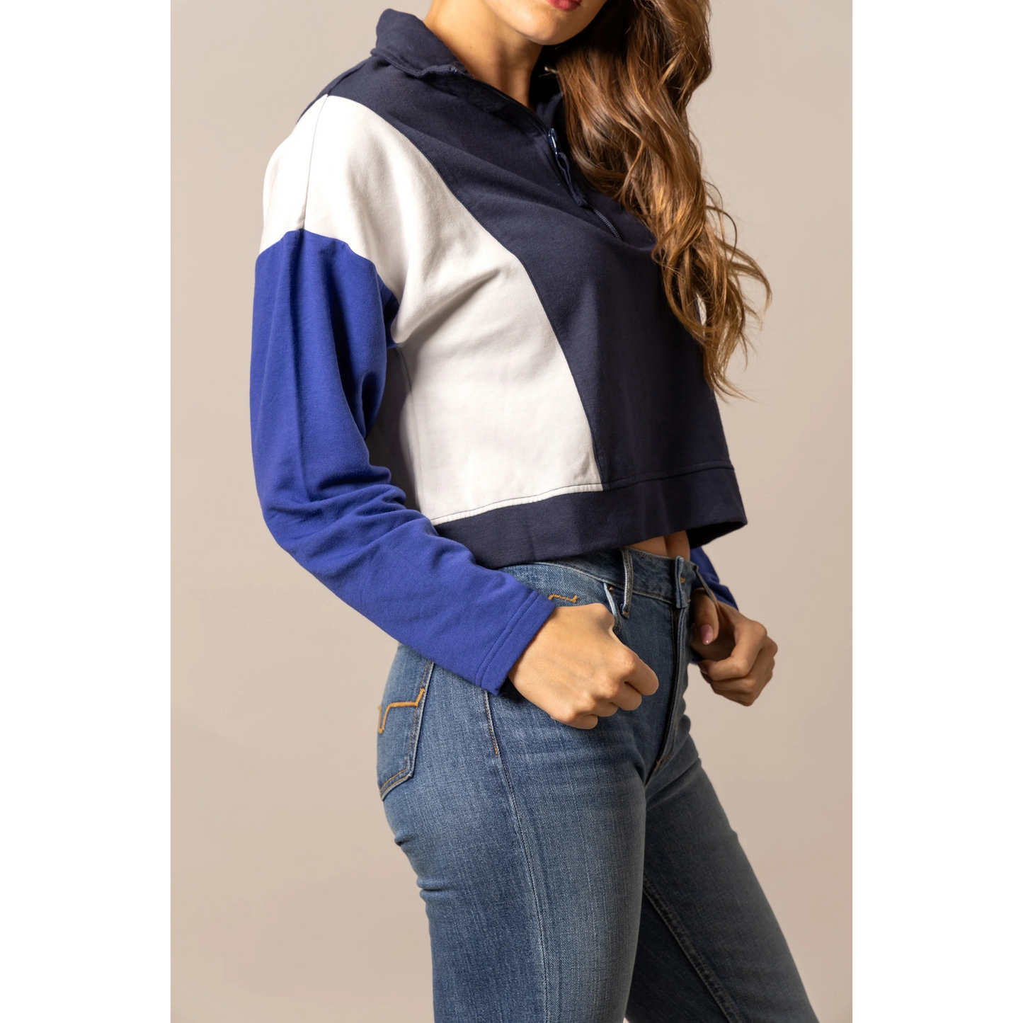 Kimes Women's Long Sleeve Cami 1/4 Zip Pullover- Multiple Colours