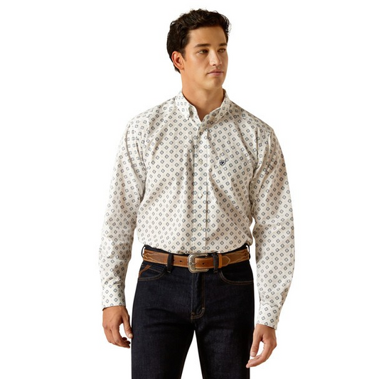 **Ariat Men's Rocco Classic Fit Shirt- White