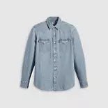 Wrangler Men's Classic Standard Fit Long Sleeve Western Shirt - Stonewash/Medium Wash