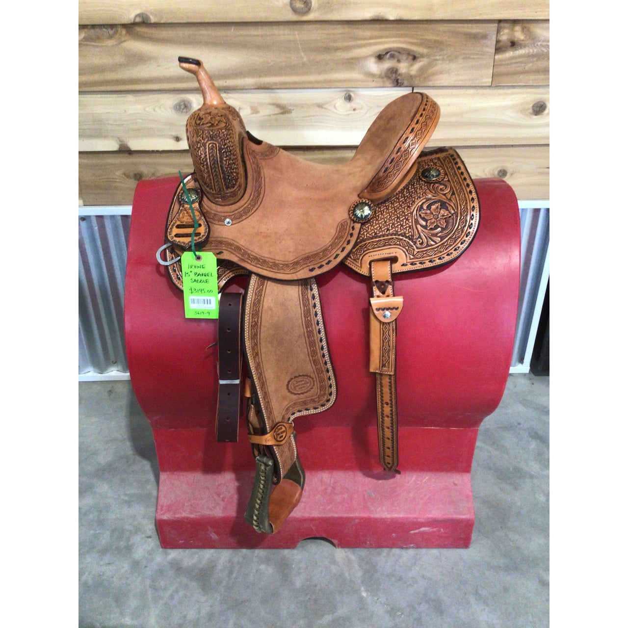 Irvine 15" Barrel Saddle-Antique