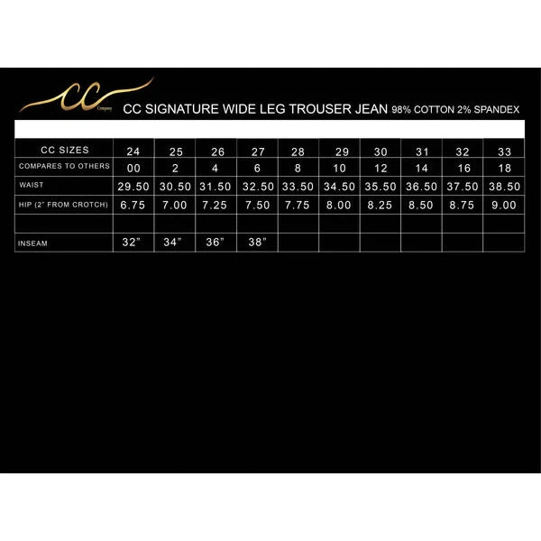 Cowgirl Couture Wide Leg Trouser Jeans - Dark Wash