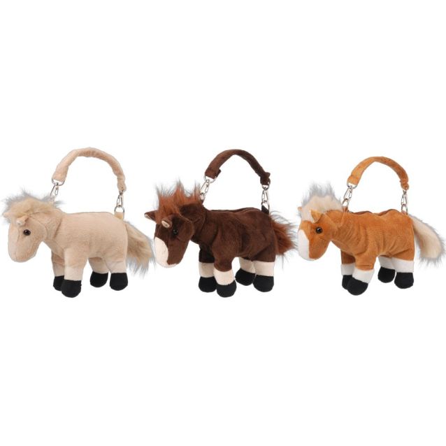 Tough1 Girl's Plush Horse Handbag
