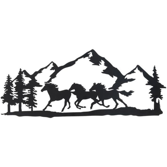 Tough 1® Horses & Mountain Wall Art - Black