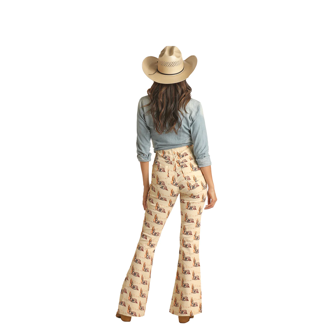Rock & Roll Women's Western Print Pull On Jeans