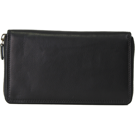 Rugged Earth Black Zippered Wallet