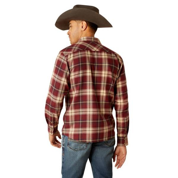 Ariat Men's Harlee Retro Snap Long Sleeve Shirt - Windsor Wine