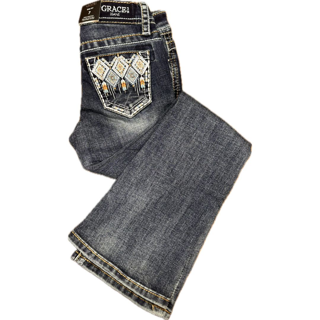 Grace in LA Girls Aztec Modify Jeans
