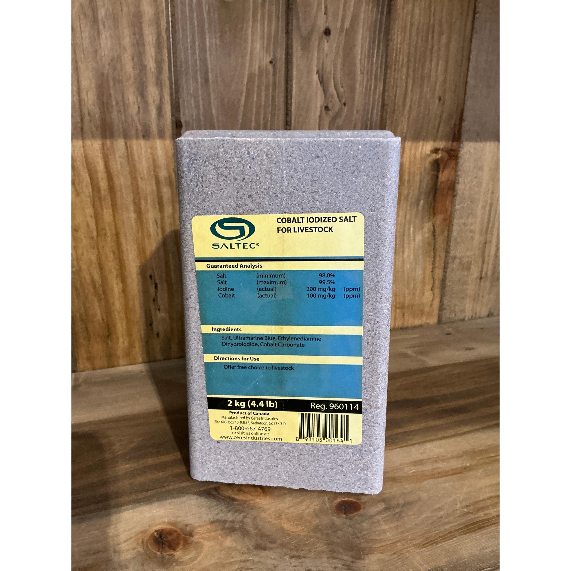 Saltec Cobalt Iodized Salt Block - 2kg - Irvine Tack & Western Wear