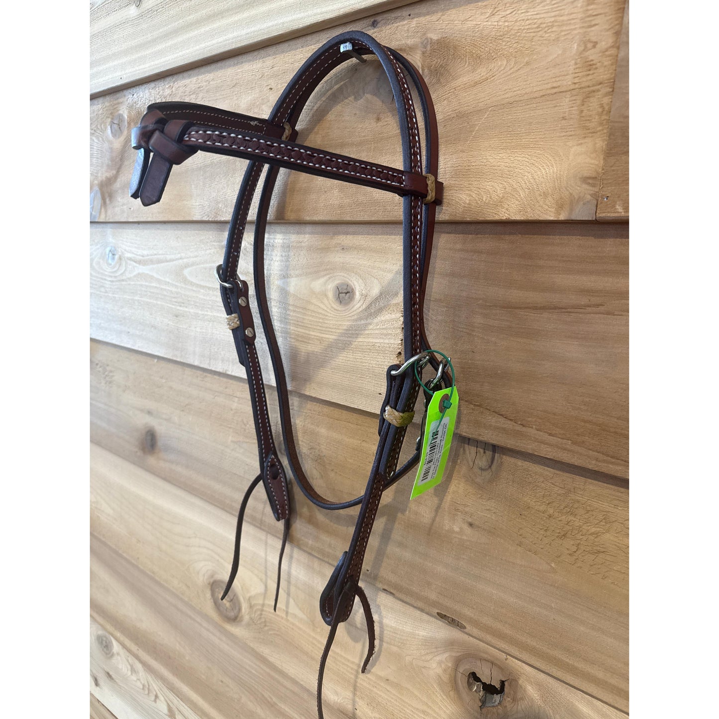 Irvine Tie Front Headstall Running W Stamp w/Tie Ends