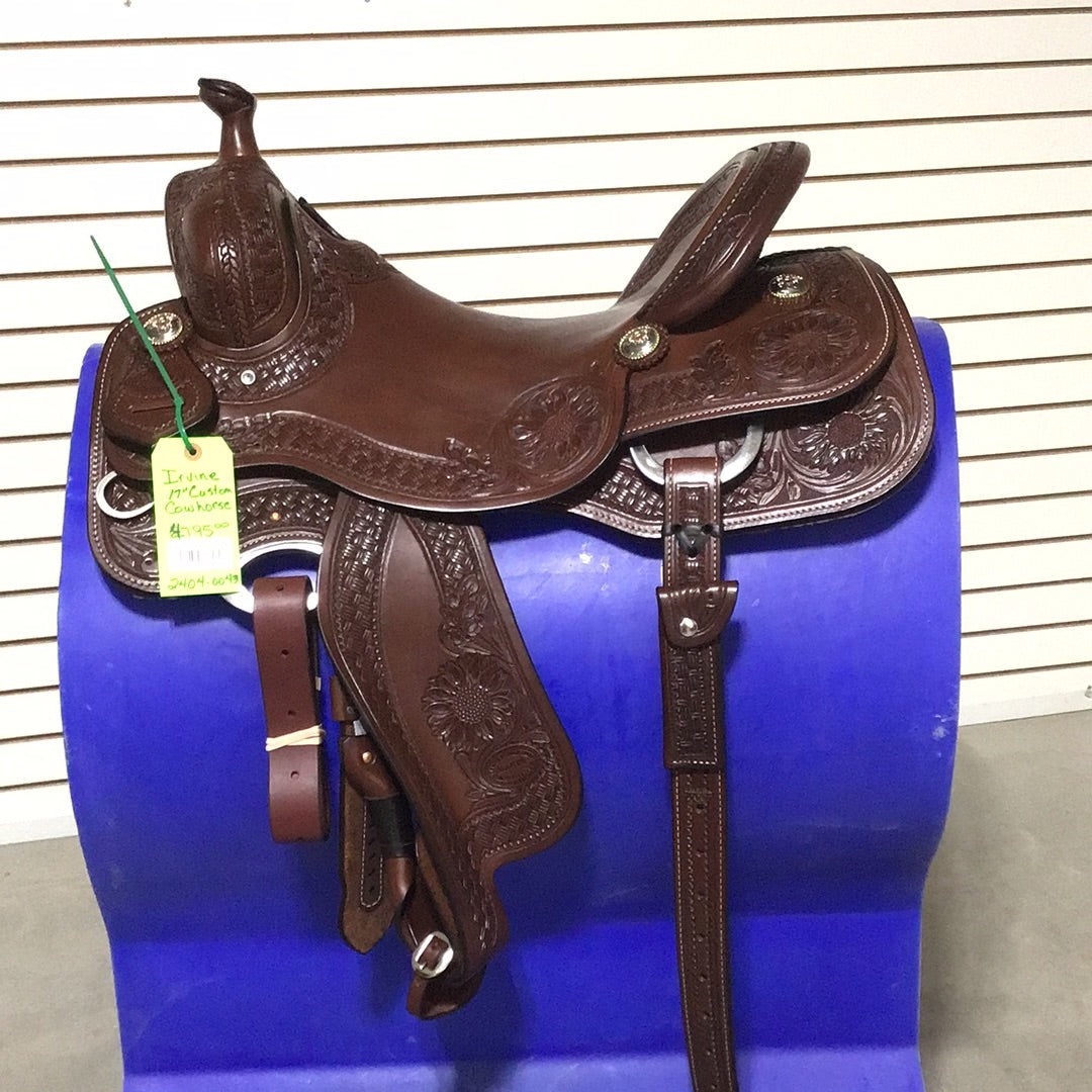 Irvine 17"   Custom  Cowhorse Saddle