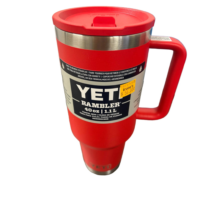 Yeti Rambler 1.2L Travel Straw Mug - Rescue Red