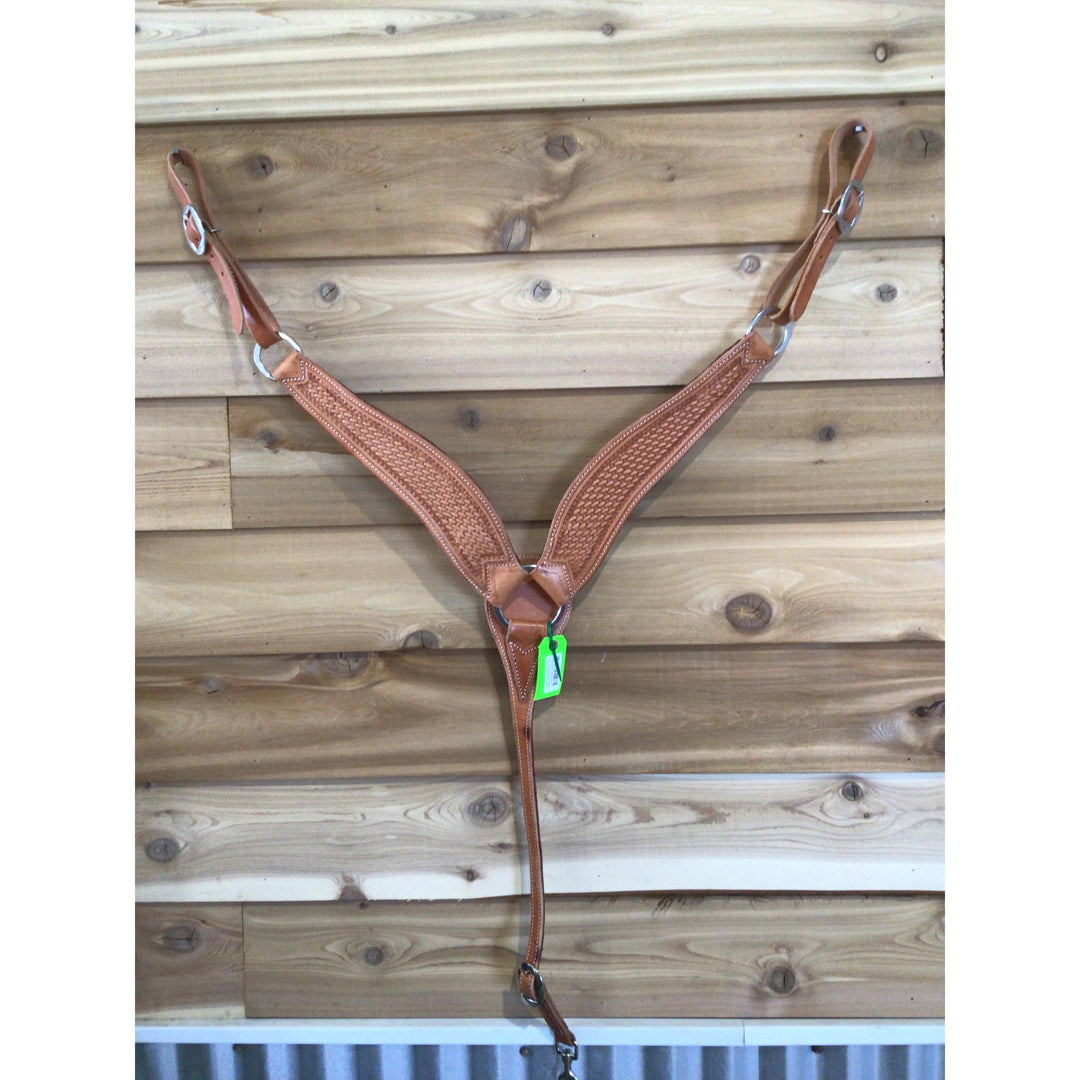 Irvine 3" Roper Breast Collar - Basket Weave
