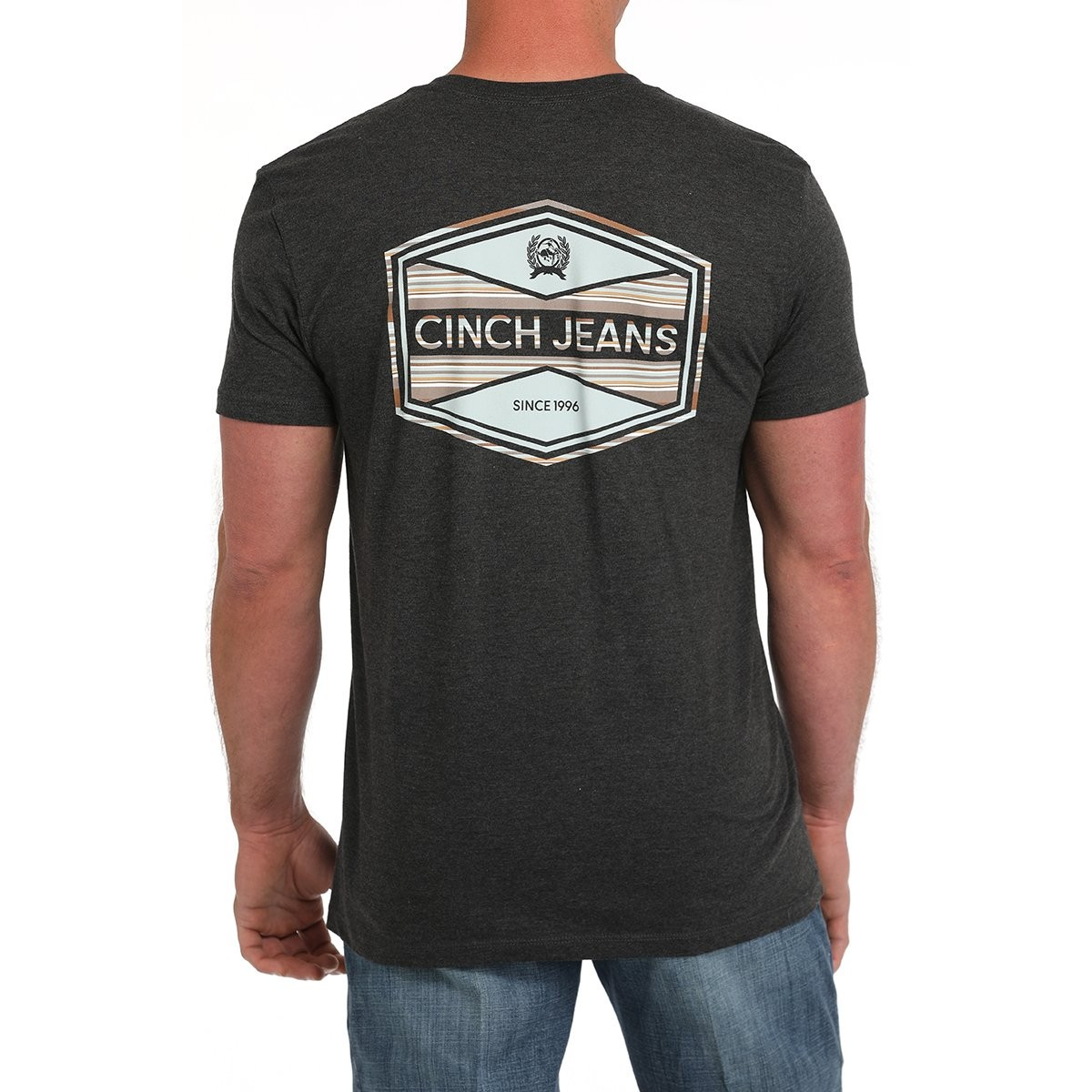 Cinch Men's Short Sleeve Tee Shirt- Black