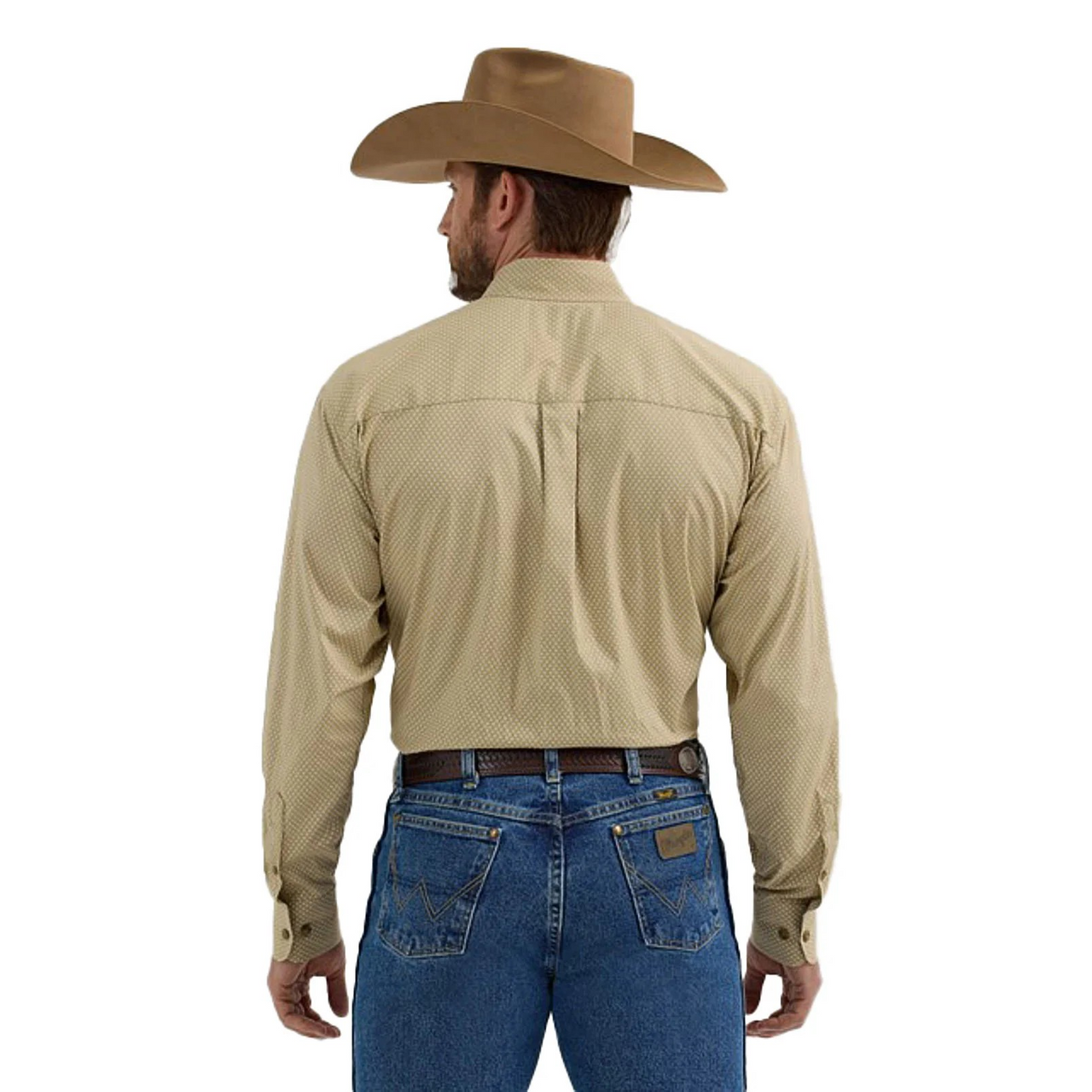 Wrangler  Men's George Strait Long Sleeve Shirt - Tan