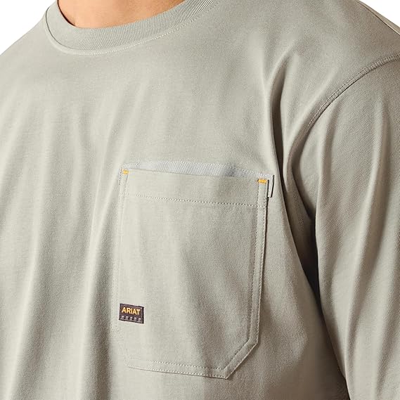 Ariat Men's Rebar Workman Short Sleeve Tee Shirt- Limestone