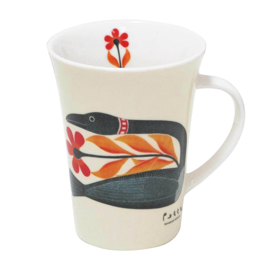 Kenojuak Ashevak Floral Passage Porcelain Decal Mug-10 oz