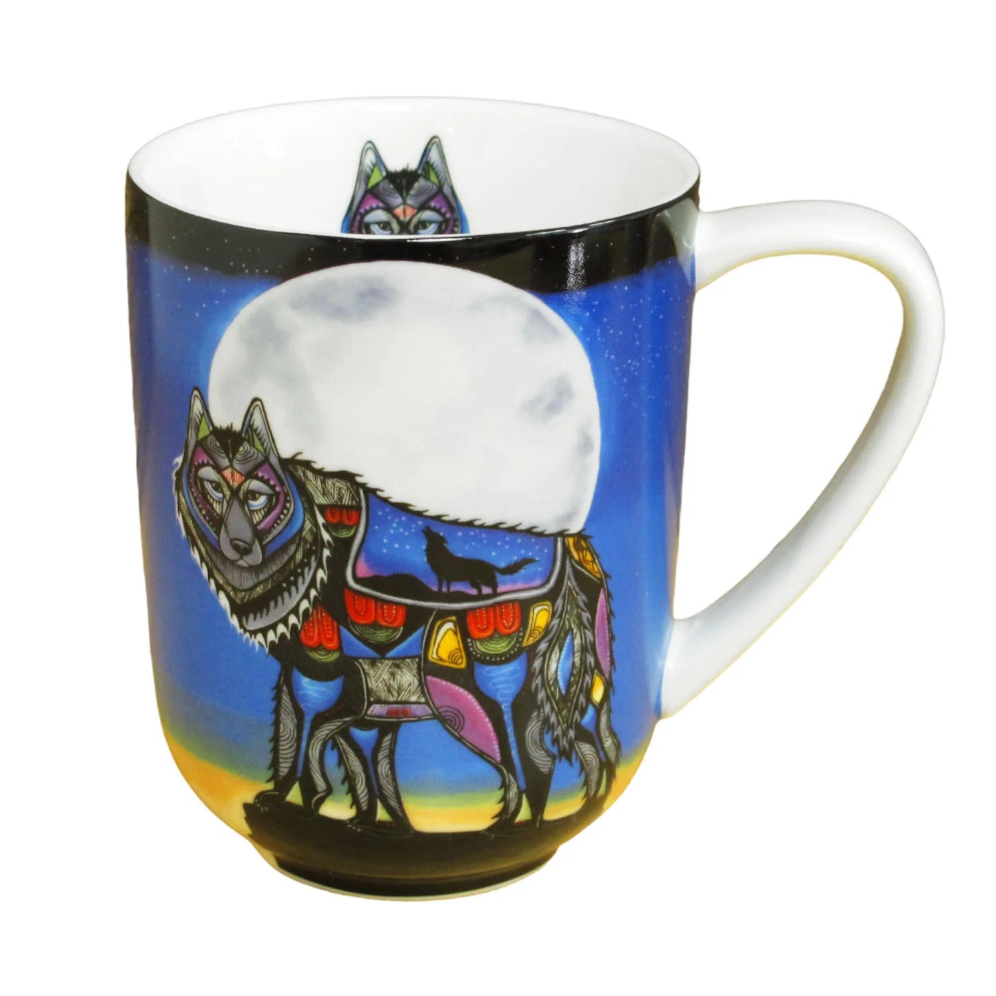 Jessica Somers Wolf Porcelain Mug-16 oz