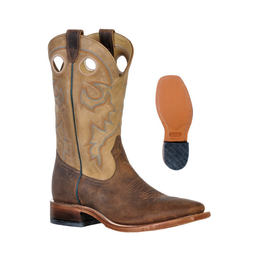 Boulet Men's Wide Square Toe Western Boots - HillBilly Golden/Rustico Tang