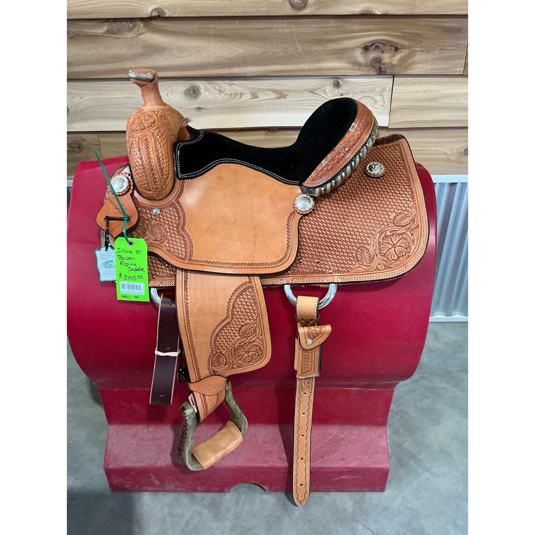 Irvine 15" Bowen Roping Saddle - Irvine Tack &amp; Western Wear