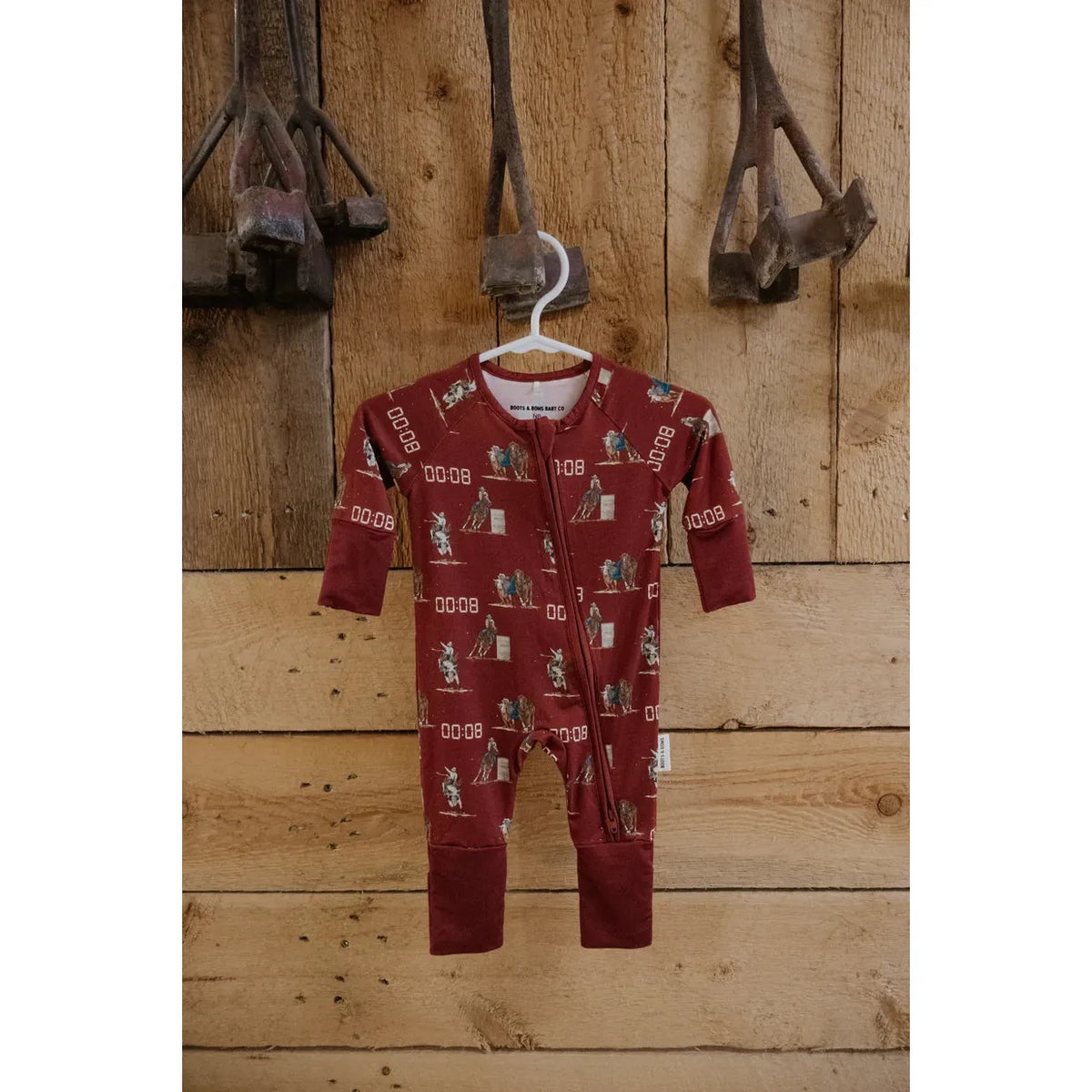 Boots & Bows Rodeo Nights Infant Sleeper- Brown