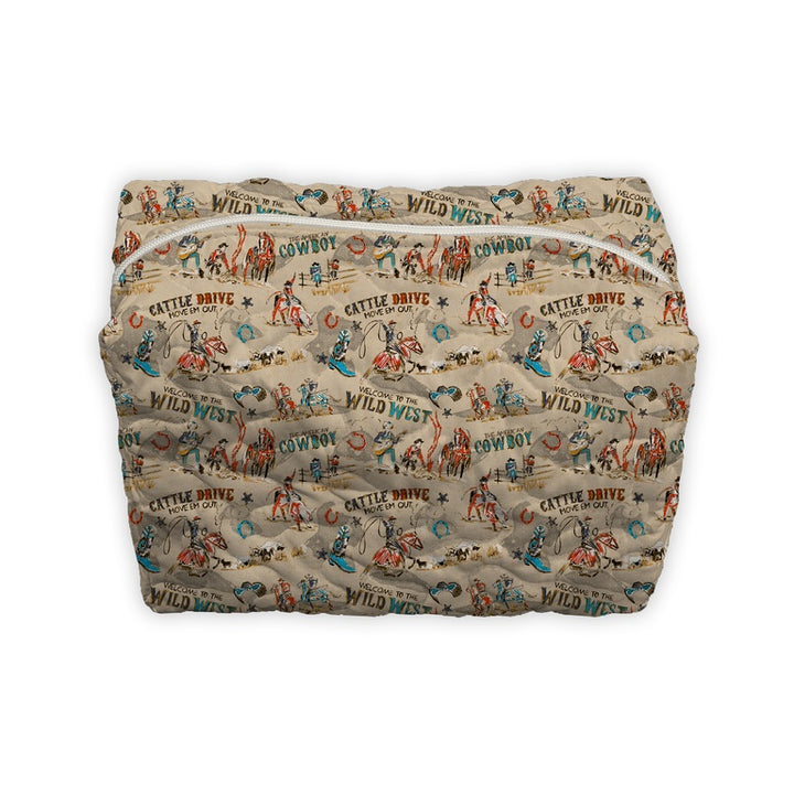 Ida Mae Home Cattle Drive Large Makeup Bag - Linen