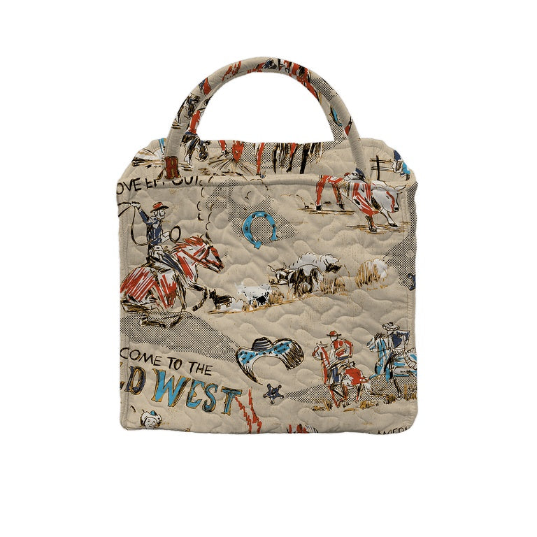 Ida Mae Home Cattle Drive Handbag- Linen