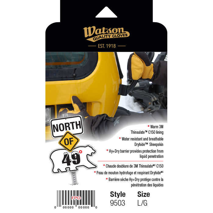 Watson North of 49 Mitt Thinsulate Lined