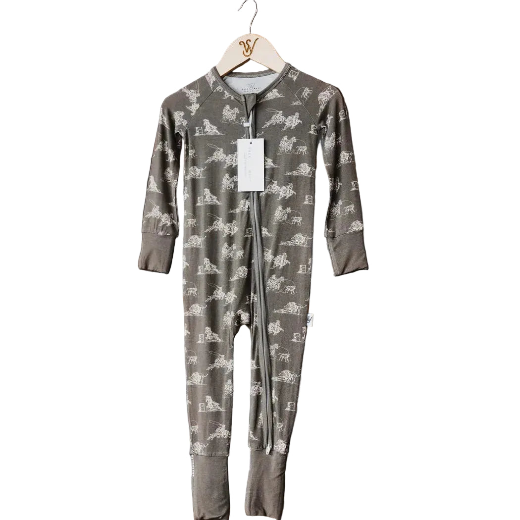 Fast Lane Infant Sleepwear- Brown - Irvine Tack & Western Wear