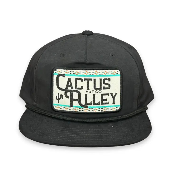 Cactus Alley Rollin CA 256 Black Rope Snapback Cap