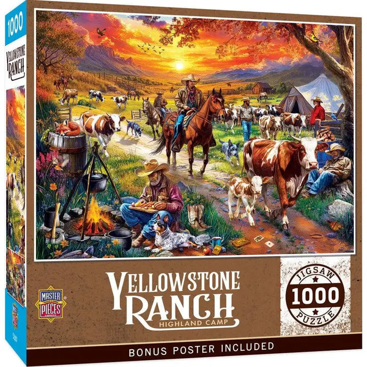 Masterpieces Yellowstone Ranch Highland Camp 1000 Piece  Jigsaw Puzzle