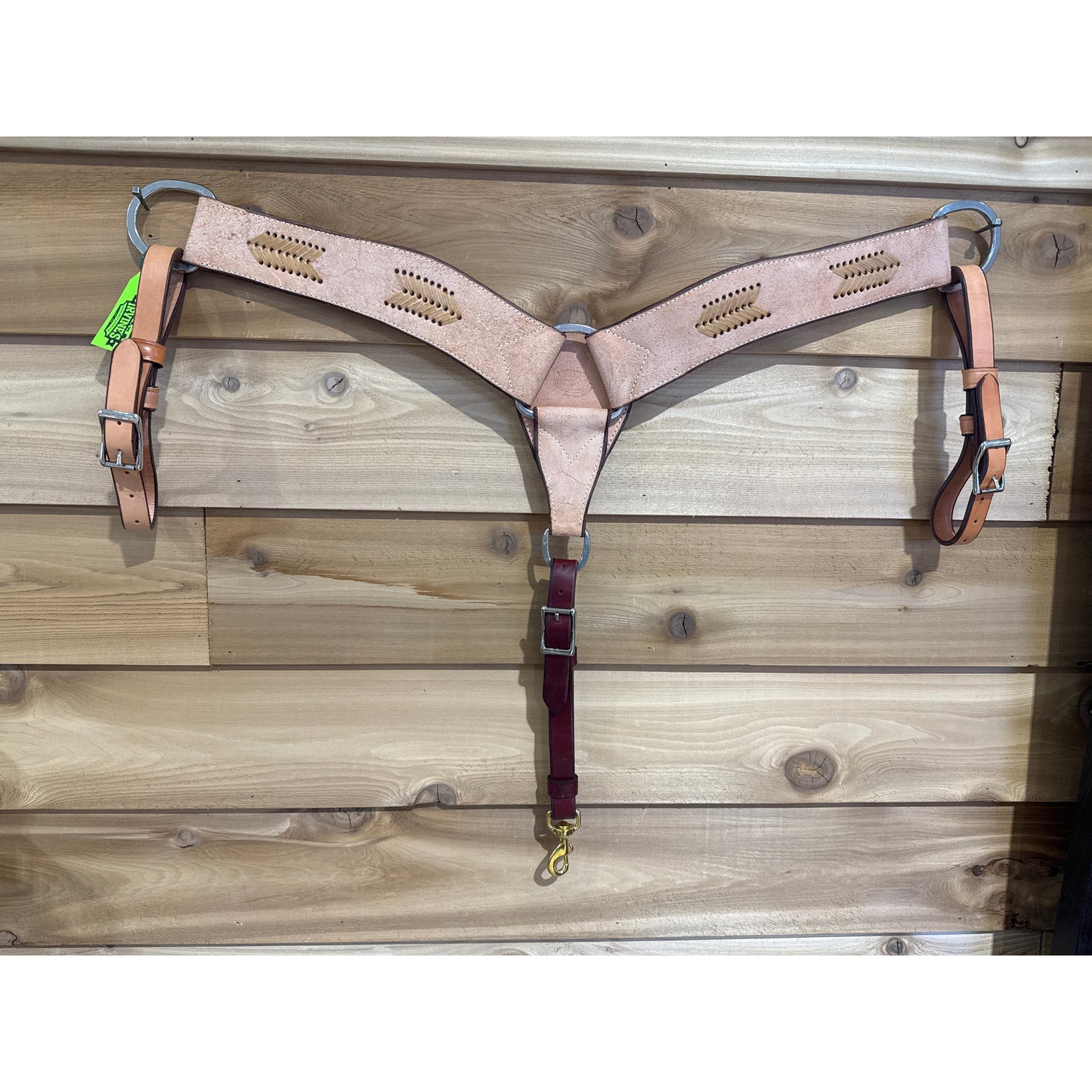 Irvine Breast Collar 2 3/4" Rough Out W/Rawhide Arrow NT