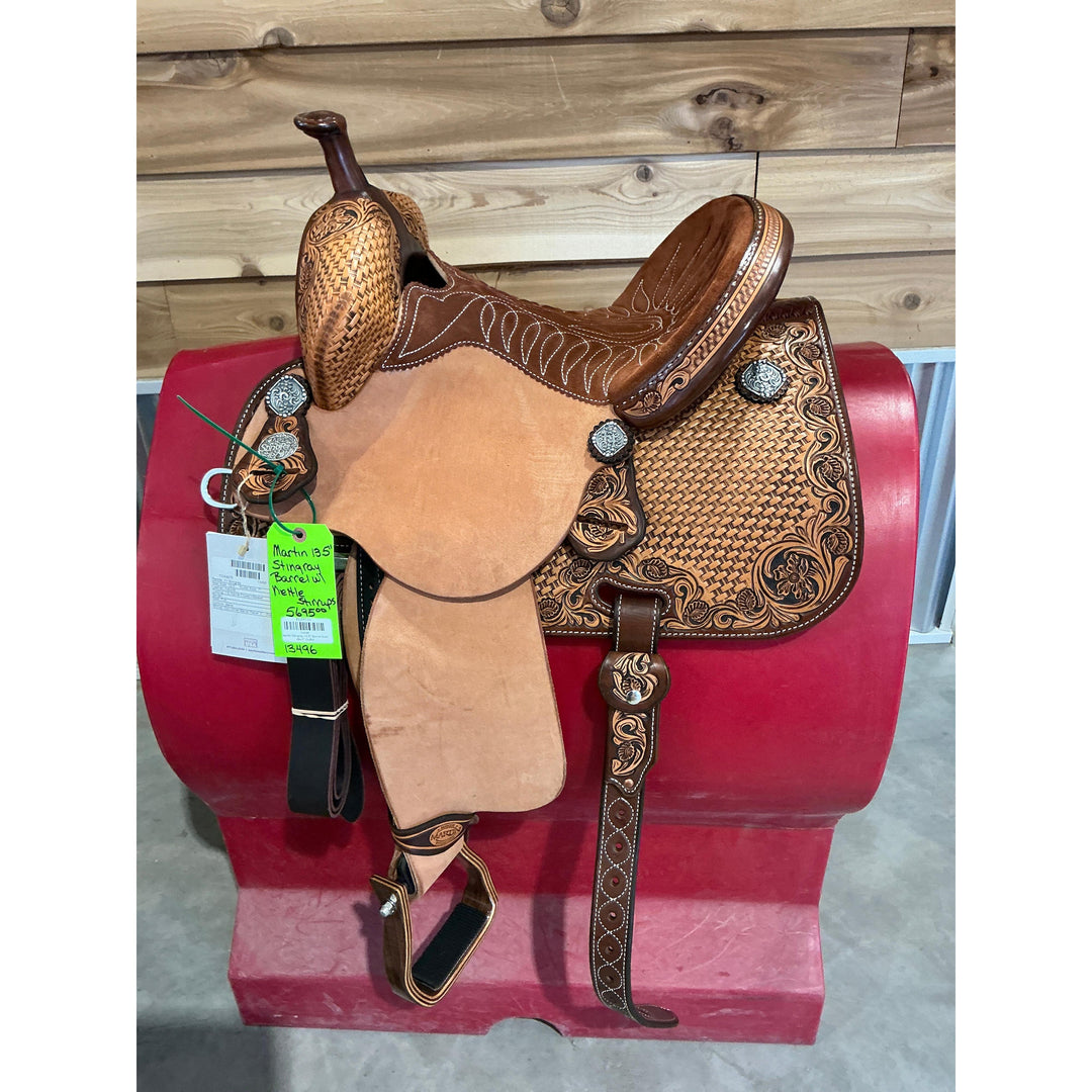 Martin Stingray 13.5" Barrel Saddle-7" Gullet - Irvine Tack &amp; Western Wear