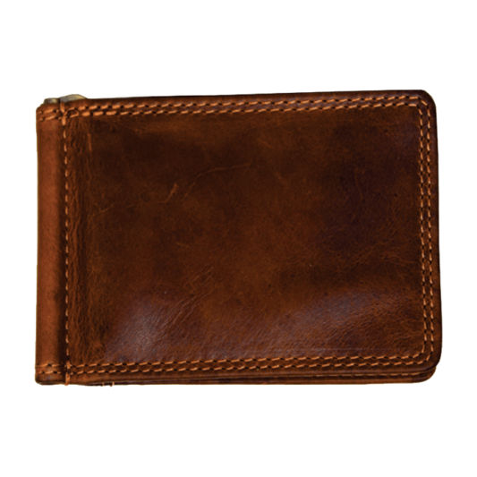 Rugged Earth Leather Money Clip Wallet