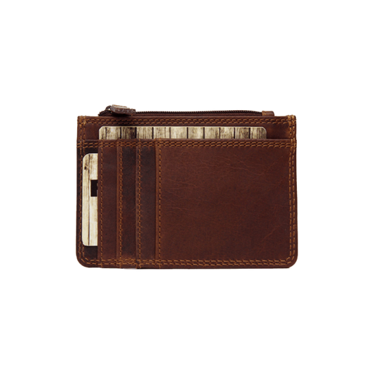 Rugged Earth Leather Coin Wallet w/Zipper