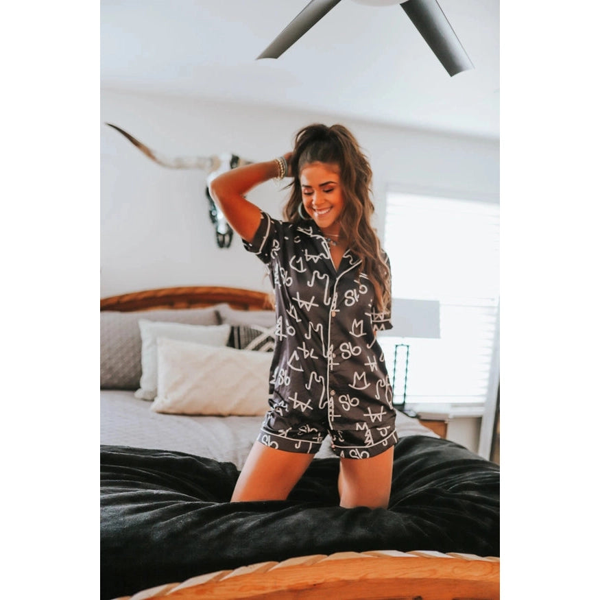 The Front Porch Western Pajama Set - Black Brand