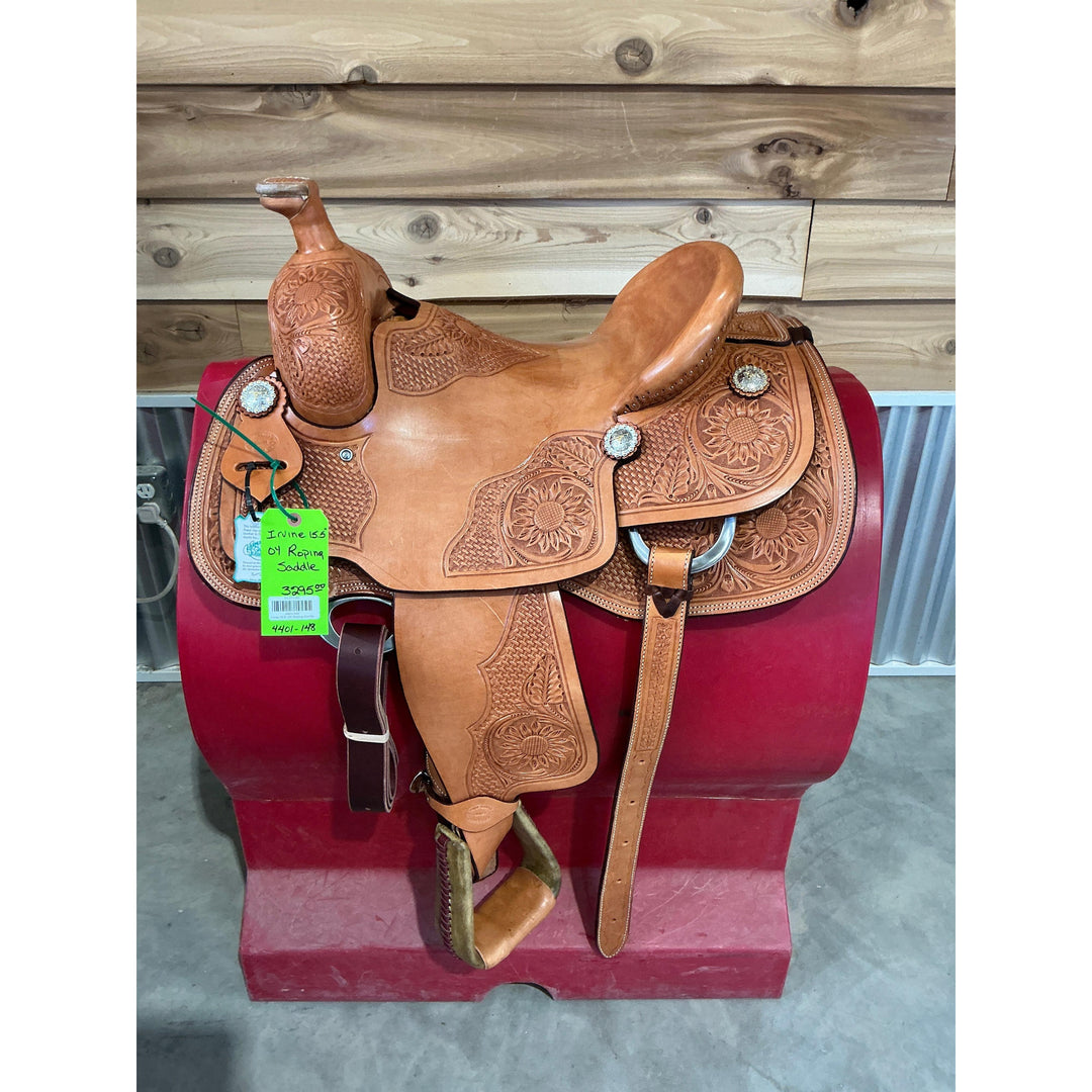Irvine 15.5" OY Roping Saddle - Irvine Tack &amp; Western Wear