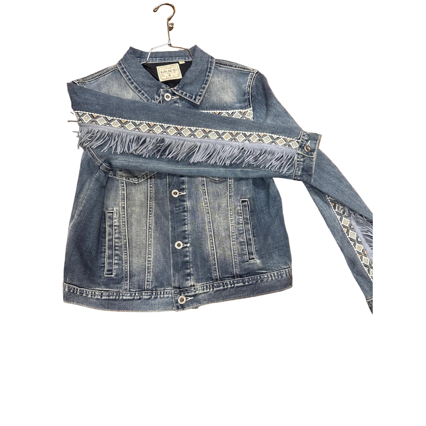 Grace in LA Women's Aztec Tassel Jacket