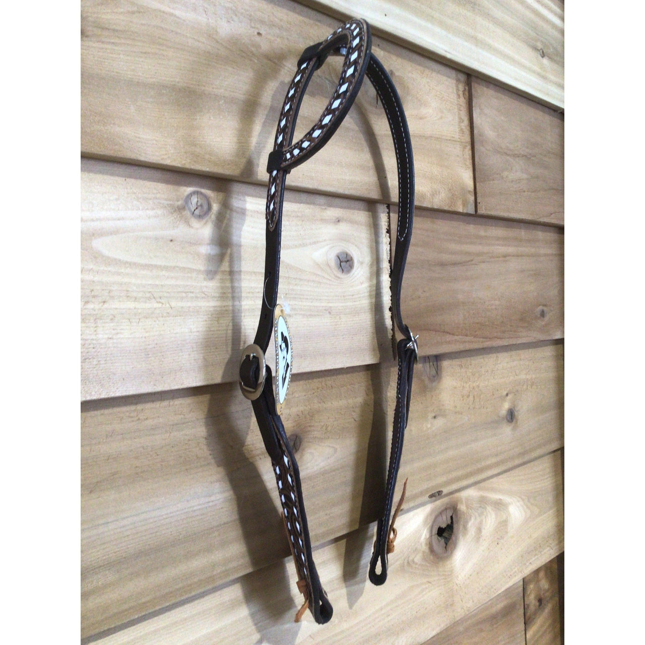 San Saba Equine ChocolateSliding Ear Headstall