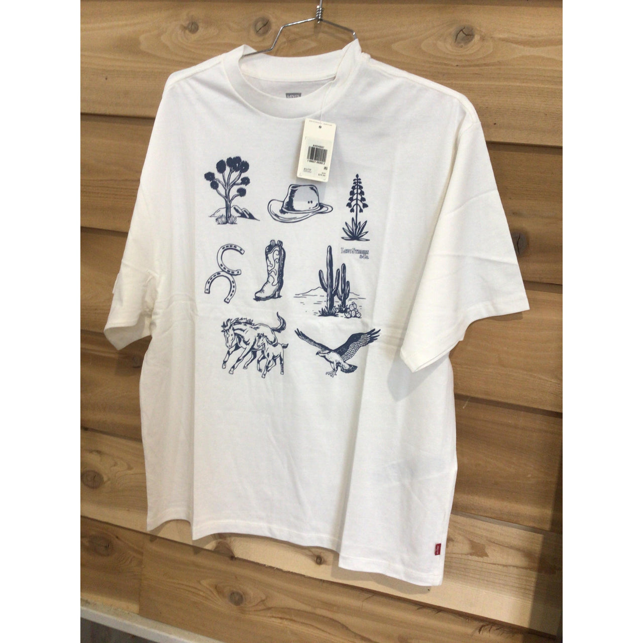 Levi's Women's Short Sleeve Graphic Short Stack Crewneck Tee Shirt