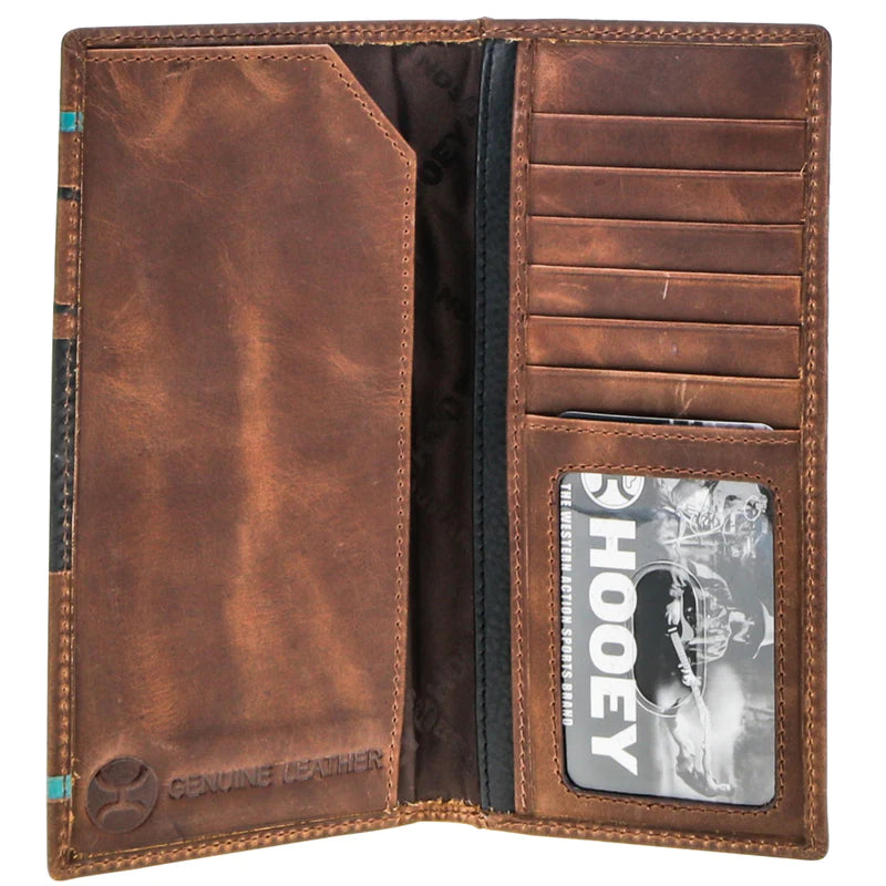 Hooey Men's Hooey 2.0 Rodeo Wallet - Brown w/Black & Turquoise