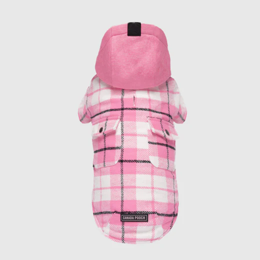 Canada Pooch The Shacket Pink Plaid Size 14
